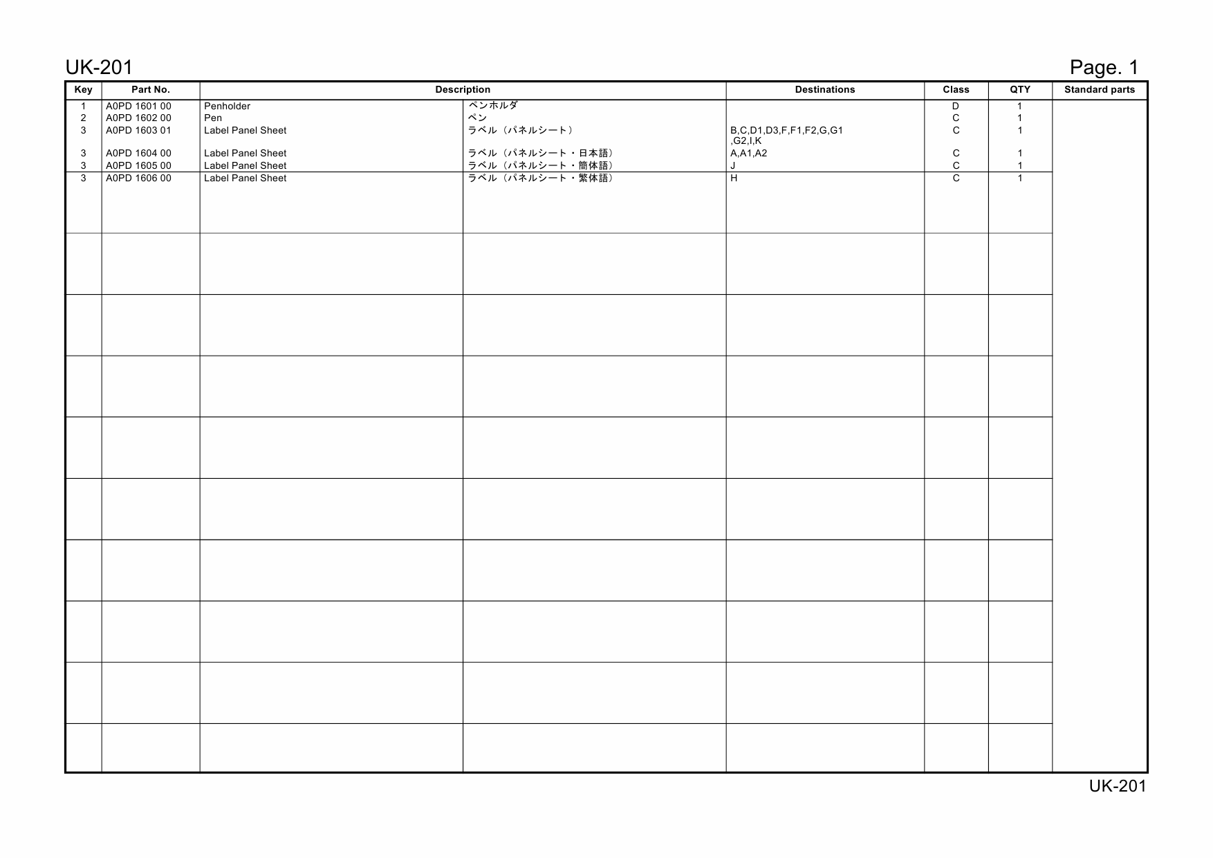 Konica-Minolta Options UK-201 A0PD Parts Manual-6